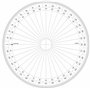 GRAPHOPLEX Rapporteur cercle entier 30cm degrés Transparent