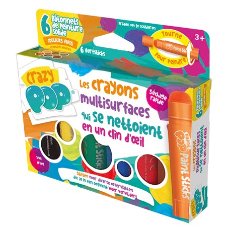 CRAZY POP - Crayons Multisurfaces - Parfaits pour Colorier