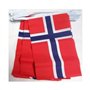 AZ FLAG - Guirlande Drapeau Norvège - 4 Mètres Avec 20 Petits Drapeaux Norvégien De 15x10 cm - Fanion 100% Polyester - 40g