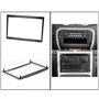 Sound-way Kit Montage Cadre de Radio Adaptateur Autoradio 2 DIN Compatible avec Peugeot C2 C3 207 307 Expert Partner, Fiat Scudo