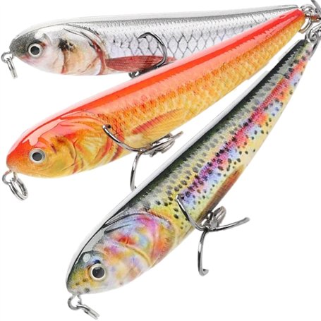 Leurre Stickbait 7cm 6gr – Pêche Carnassier Eau Douce – Leurres de Surface Réalistes pour Perche