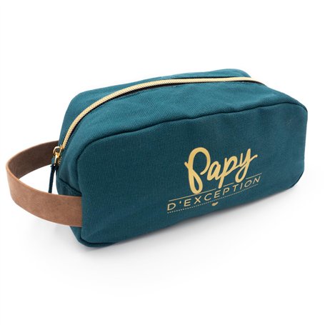 Manahia Trousse de Toilette Papy - Papy d'exception - Cadeau Papy - Trousse pour Homme - 22 x 10 x 12cm - Fête des Grands-Pères