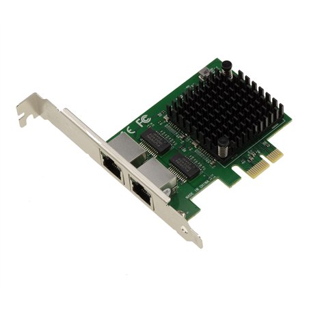 KALEA-INFORMATIQUE Carte PCIe contrôleur réseau 2.5G x2 LAN Gigabit Ethernet 2 Ports RJ45 Dual chipset Intel I226 SRKTU Support