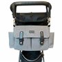 Calikids Sac organisateur poussette gris | tapis à langer offert | chic et pratique | nombreuses poches de rangement | pochettes
