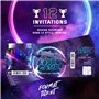 SoKawaï - Lot de 12 invitations anniversaire en Français | Thème Laser Game | Format ticket | Fête pour les enfants
