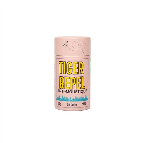 Sérénité - Tiger Repel | Répulsif Stick Anti Moustique Tropicale | Sans plastique | Protection Efficace avec Citriodiol