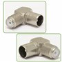 AERZETIX - C69026 - Lot de 2 Connecteurs d'antenne TV mâle vers fiche F femelle angulaire à 90° pour câble coaxial - adaptateur 
