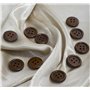 AERZETIX - C71883 - Lot de 10 Boutons à coudre ronds en bois Ø20x4 mm à 4 trous 32L L32 avec bord - couleur marron - ouverture 2