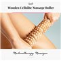 Tuuli Accessories Anti Cellulite Masseur Rouleau de Massage Appareil Maderothérapie Bois 40 cm
