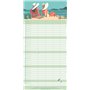 GreenLine Happy Vibes Agenda familial 2025, 22 x 45 cm, calendrier familial avec division mensuelle efficace en 5 colonnes, pour