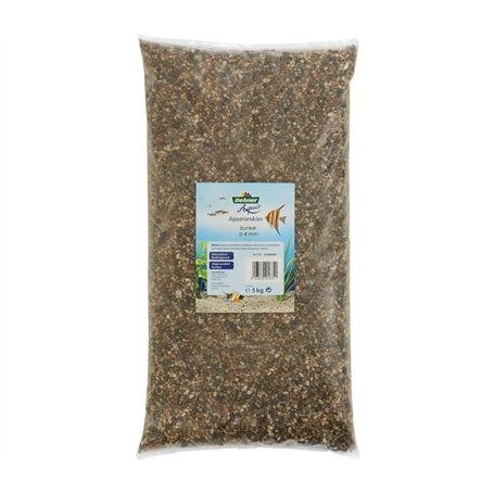 Dehner Aqua Gravier d'aquarium Gris/Marron Grain 2-4 mm 5 kg
