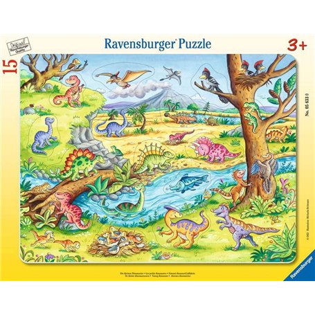 Ravensburger Puzzle pour Enfants - Les Petits Dinosaures - 8 à 17 pièces - Puzzle de Cadre avec découpe des Contours - pour Enfa