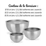 GSW Ensemble de Bols Thermos de Service - Set composé de 3 Bols avec Couvercle, Isolation Double paroi Chaude et Froide - Acier 