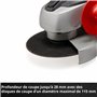 Einhell Meuleuse d’angle sans fil TC-AG 18/115 Li (1 x 4,0 Ah) (18 V, disque Ø 115 mm, profondeur de coupe 28 mm, démarrage prog
