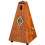Wittner Métronome Taktell forme pyramidale Système Maelzel Série 810 - Boîtier en bois massif - Avec cloche - Couleur cerisier m