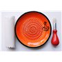 JOSKO Produkte 2739 Lot d'assiettes à râper à ail en céramique orange