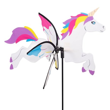 CIM Girouette - Petite 2 en 1 Unicorn - Ø31cm x 41cm x 90cm - INCL. Tige de Fixation en Fibre de Verre et système de Suspension