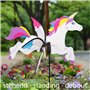 CIM Girouette - Petite 2 en 1 Unicorn - Ø31cm x 41cm x 90cm - INCL. Tige de Fixation en Fibre de Verre et système de Suspension