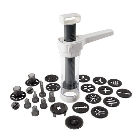 Dr. Oetker Presse à Pâtisserie avec 12 Disques et 6 Douilles Presse à Biscuits Seringue Haute Qualité pour Décorations