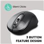 Perixx PERIMICE-722B Souris sans Fil - Clic Silencieux - Format Compact Portable - Noir - pour droitier