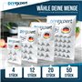 DIYexpert® 12 x ventouses Ø 40 mm avec filetage M4x10mm avec écrous moletés transparent - Fabriqué en Allemagne