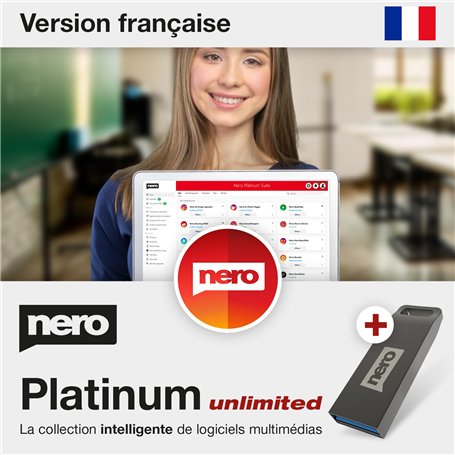 LE PACK LOGICIEL : Nero Platinum Unlimited sur clé USB | Edition vidéo | Sauvegarde | Gérer & lire des médias | 8K | Photos | Mu
