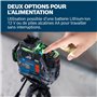 Bosch Professional laser lignes GLL 12V-100-33 CG (3 lignes laser vertes sur 360°, portée de 100 m (rayon), IP 65, Levelling Rem