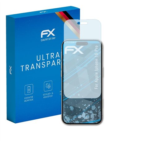 atFoliX Film Protection d'écran compatible avec Apple iPhone 16 Pro Protecteur d'écran