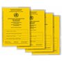 Welsberg Lot de 4 étuis de protection transparents pour passeport de vaccination et 4 porte-badges pour certificat international