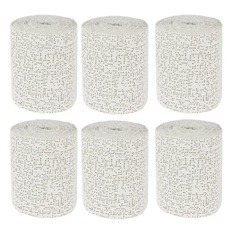 Lot de 6 rouleaux de ruban de plâtre de 5 m x 10 cm - 6 rouleaux = 30 m - Pour travaux manuels