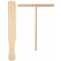 Teemando® Crêpes Lot de 2 pièces pour crêpes et distributeur en bois de hêtre 30 cm pour crêpes