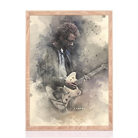 rahmengalerie24 New Malmö Cadre Photo Porte Photo Encadrement Tableau en Bois Sonoma 60 x 84 cm Verre Acrylique sans Passe-parto