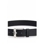 BOSS Hommes Jemio Sz40 Ceinture en cuir de buffle avec boucle logo et garniture argentée