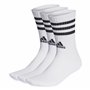 adidas Mixte 3-Stripes Cushioned Crew Socks 3 Pairs