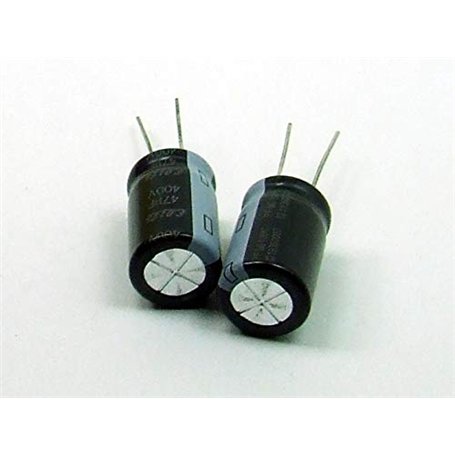 POPESQ® 2 pcs. x Condensateur electrolytique 47uF 400VDC #A3677