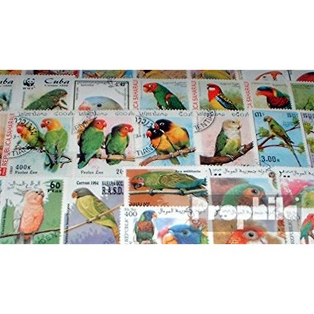 Motives 50 Divers perroquets Timbres (Timbres pour Les collectionneurs) Oiseaux