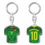 daged Porte-clés Cameroun - En forme de maillot - Revêtement en résine - Effet 3D + autocollant - Fonctionnalité pratique - TR