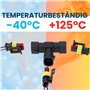 Superseal Connecteur en T I 1,5 mm² I Fiche 2 pôles I Répartiteur 3 voies I Adaptateur multiple pour câblage I Noir