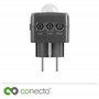 Conecto Détecteur de Mouvement Infrarouge pour Prises Intérieures - Noir - SA-CC50212-G - Détection à 120°, Portée Max 9m, Utili