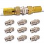 Premium X Lot de 10 connecteurs F en alliage de zinc - Raccord satellite - Adaptateur polyvalent pour câble coaxial