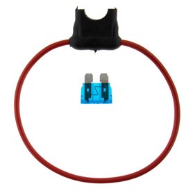 Lumonic Porte-fusible automobile avec câble de 25cm I 15A Porte-fusible automobile plat I Porte-fusible automobile