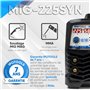 IPOTOOLS MIG-225SYN poste a souder MIG MAG Synergy – Synergie Poste à souder MIG avec 225A 230V IGBT, 5 en 1 Poste MIG Flux MMA 