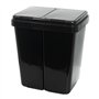 Grizzly Poubelle De Recyclage Double Tri Sélectif 2x25 Litres Compartiments Anthracite