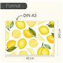 younikat 100 Sets de Table avec Motif de Citron I Format DIN A3 rectangulaire I Set de Table en Papier I Set de Table jetable I 