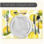 younikat 100 Sets de Table avec Motif de Citron I Format DIN A3 rectangulaire I Set de Table en Papier I Set de Table jetable I 