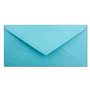 Lot de 50 enveloppes à lettre - Turquoise - DIN long - 110 x 220 mm (11 x 22 cm) - Fermeture humide sans fenêtre - Idéal pour ca