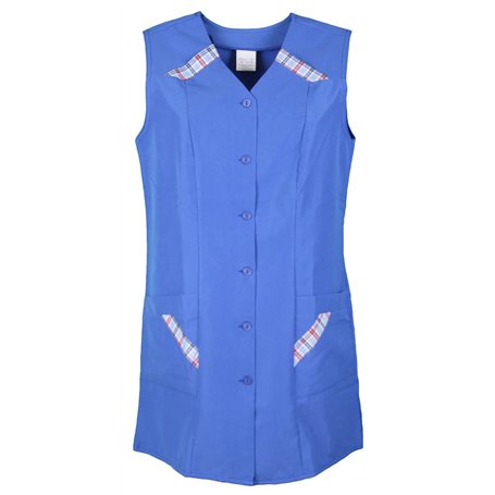 Tablier court uni sans manches 7/8