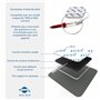 4 électrodes carrées 4x4 cm axion | Electrostimulateurs TENS EMS avec connexion filaire de 2 mm | Patchs adhésifs
