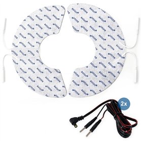 2 électrodes pour Genoux compatibles avec électrostimulateur SANITAS SEM 43 et SEM 44 | Électrostimulation TENS EMS | Connexion