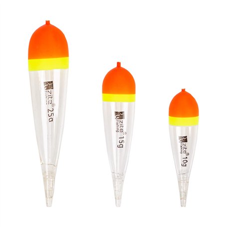 Zite Lot de 3 Flotteurs pour Carnassier - Transparent - 10-25 g - Pêche au Sandre